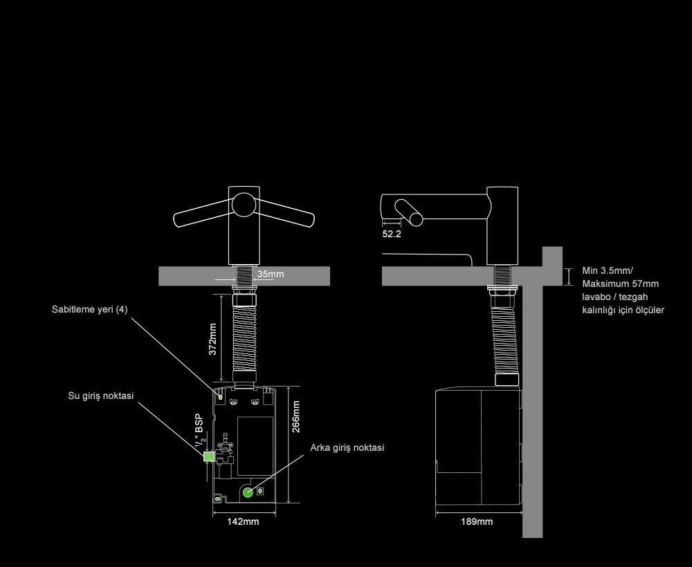 Kısa Dyson Airblade Tap el kurutma makinesinin iç özellikleri